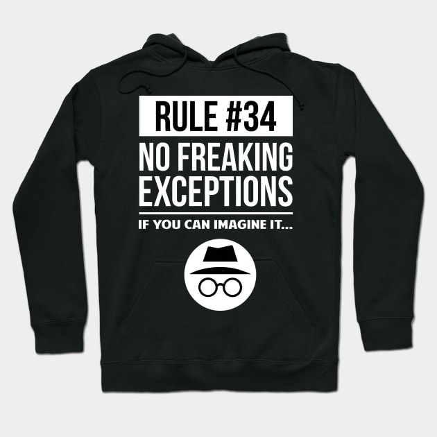 Internet Rules - Rule #34 Meme - Funny Incognito Browser Hoodie by BlancaVidal